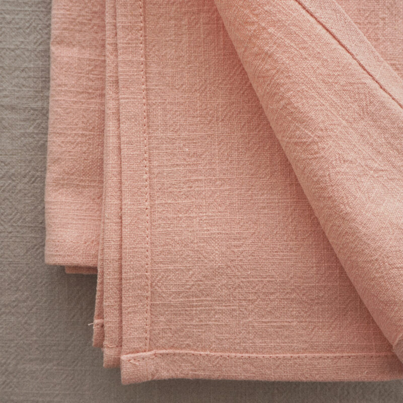 Serviette de table en lin lavé - Rose – Image 2