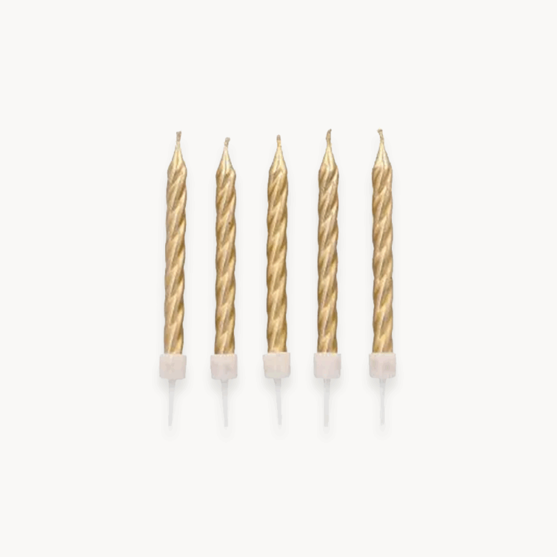 Bougies pour gâteau - Doré