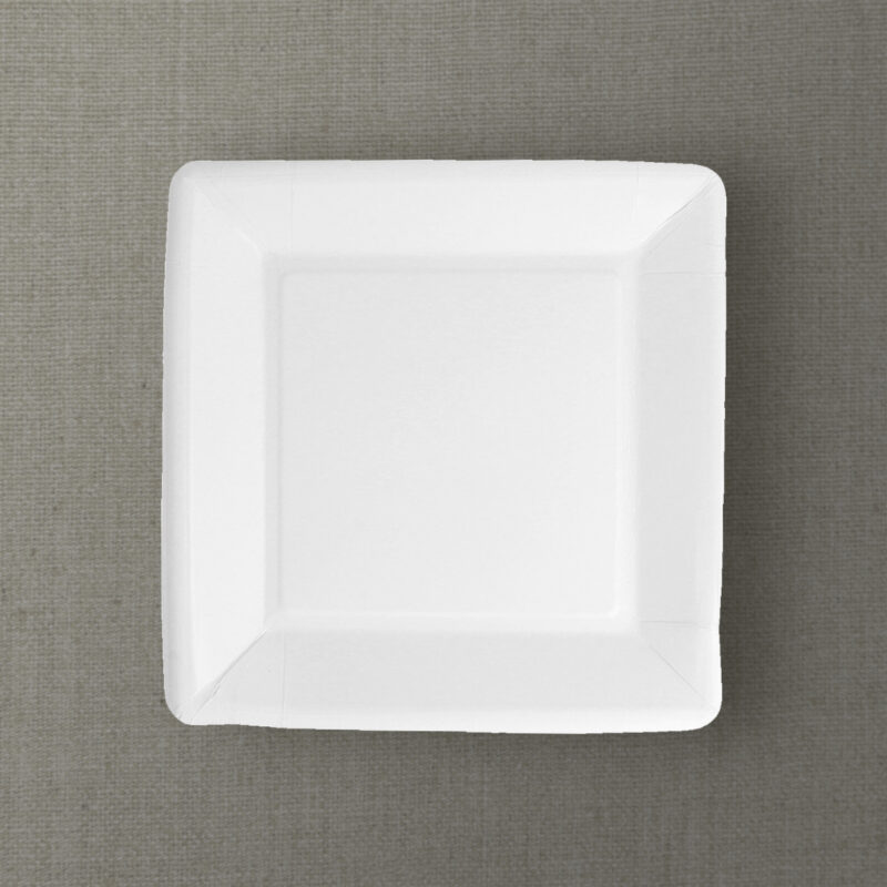 Assiettes carrées 18 cm - Blanc