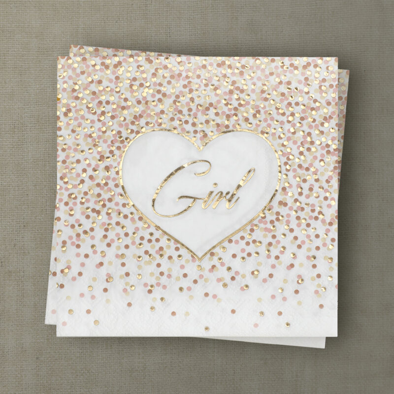 Serviette Baby shower Girl