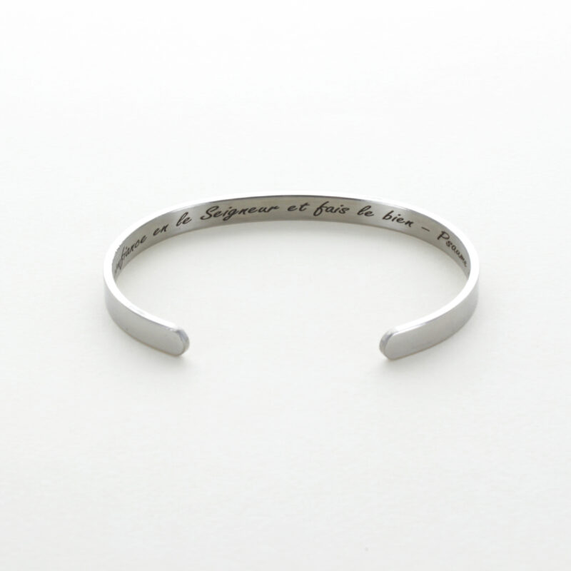Bracelet Jonc Citation Biblique Latine Argenté - Notables (modèle large) – Image 6