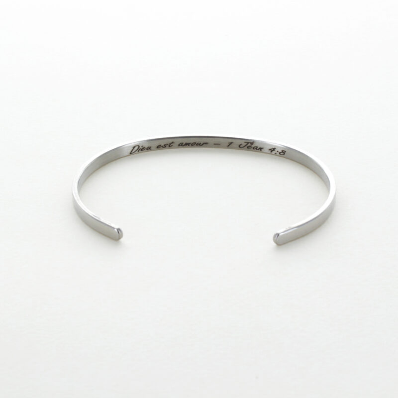 Bracelet Jonc Citation Biblique Latine Argenté - Notables (modèle fin) – Image 8