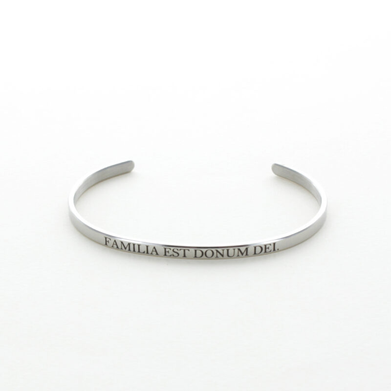 Bracelet Jonc Citation Biblique Latine Argenté - Notables (modèle fin) – Image 5