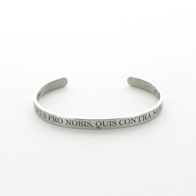 Bracelet Jonc Citation Biblique Latine Argenté - Notables (modèle large) – Image 7