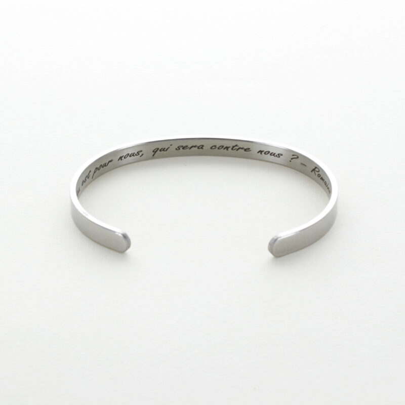 Bracelet Jonc Citation Biblique Latine Argenté - Notables (modèle large) – Image 8