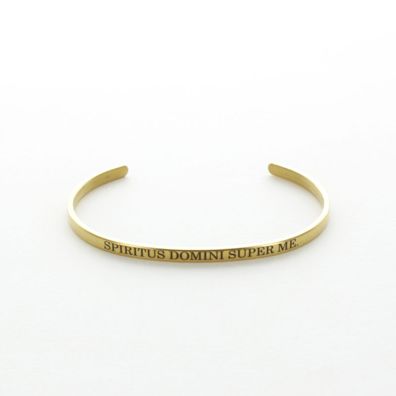 Bracelet Jonc Citation biblique latine Doré - Notables