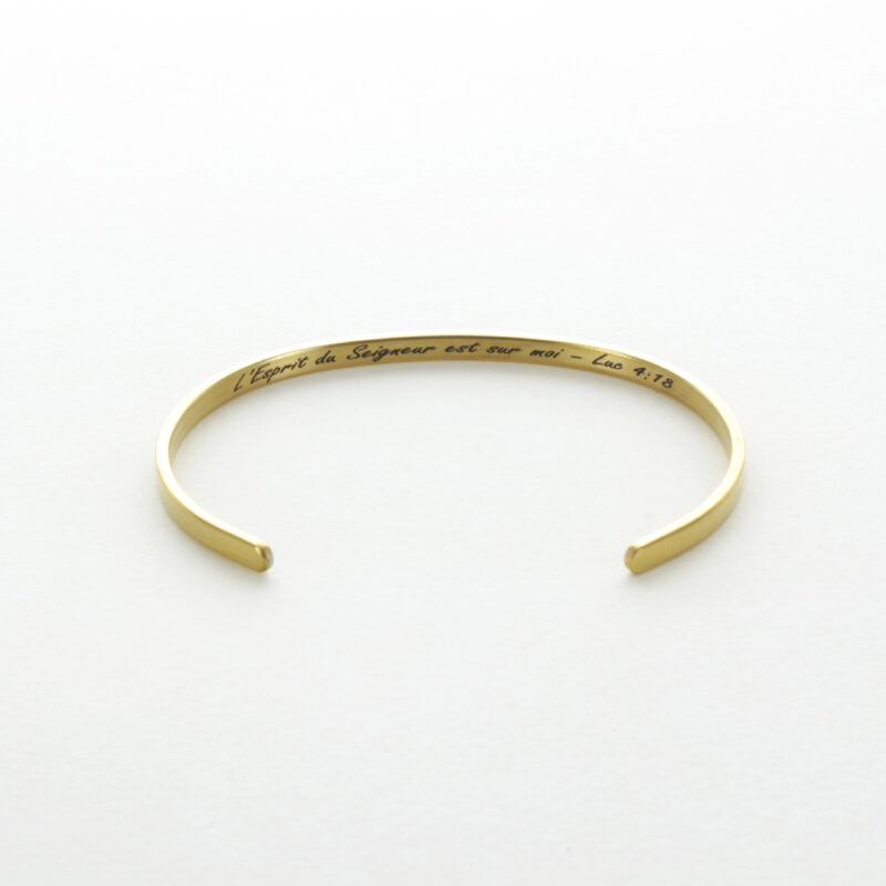 Bracelet Jonc Citation biblique latine Doré - Notables – Image 2