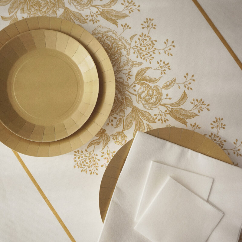 Pack Gloria, déco de table aux touches dorées - Maisons Notables