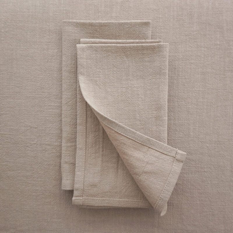 serviette de table lin lavé